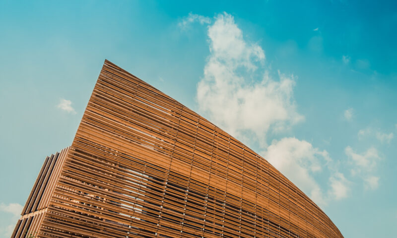 Modern building and blue sky